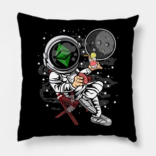 Retirement Plan Astronaut Ethereum Classic ETH Coin To The Moon Crypto Token Cryptocurrency Blockchain Wallet Birthday Gift For Men Women Kids Pillow