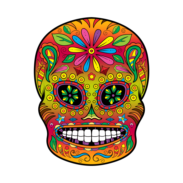 Sugar Skull Orange by Bethany-Bailey