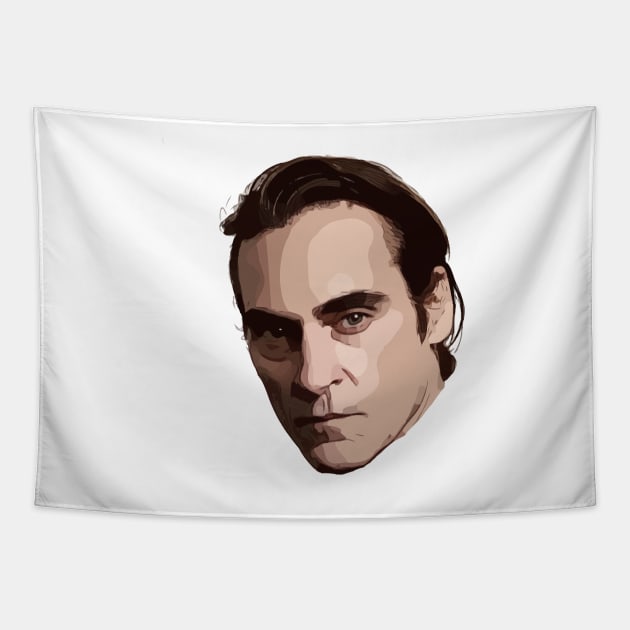 Joaquin Phoenix Vector Art Tapestry by Playful Creatives