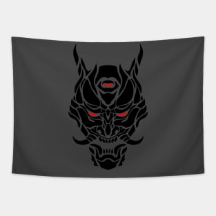 black oni mask simple design Tapestry