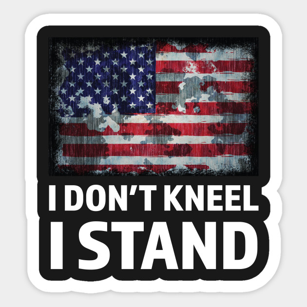 I Stand For The National Anthem Decal Sticker American Patriot Flag Respect