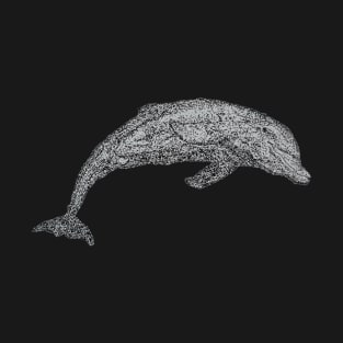 Dotwork Dolphin Art Print T-Shirt
