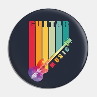 Colorful polygonal Electric guitar Pin