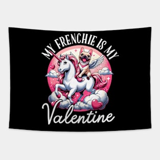 Funny French Bulldog Frenchie Valentines Day Dog Owner Heart Tapestry