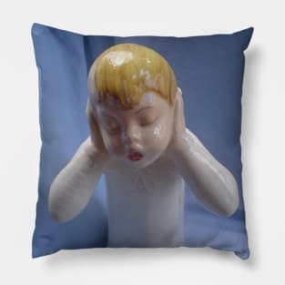 Boy covering his ears Pillow