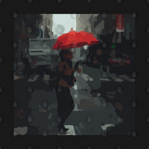 Rain in the city l by Artprintzilla