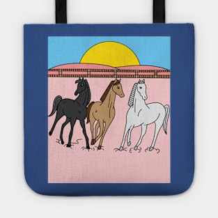 Horses Rider Pony Girl Tote