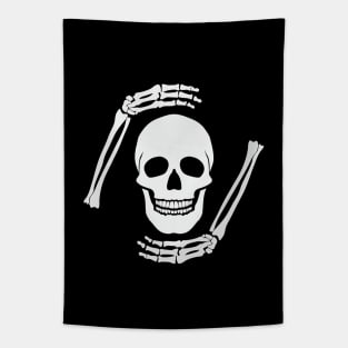 Skull in Hand Tapestry