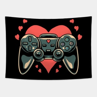 Gaming Gamer Heart Video Gamer Cute Gift Tapestry