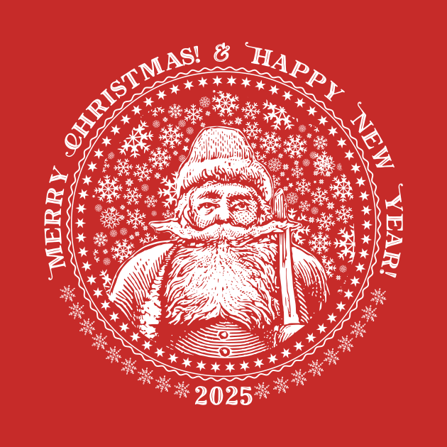 Old Santa by Bear Tees