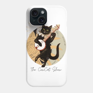 Black Cat Playing Banjo Phone Case