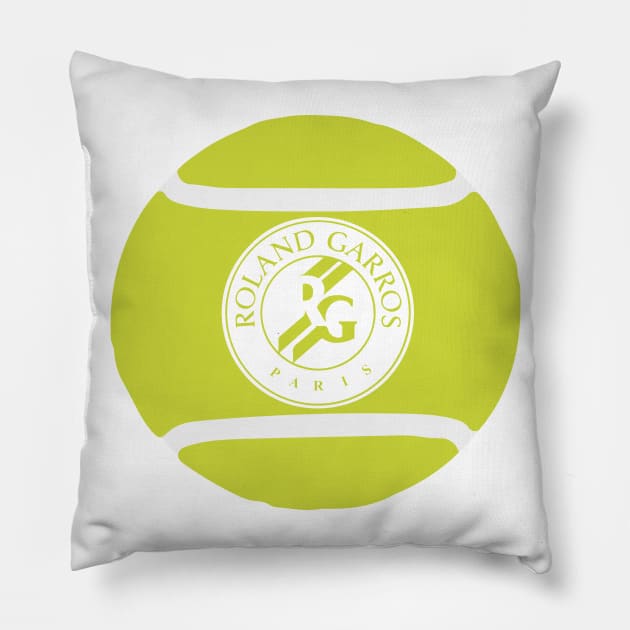 French Open Tennis Ball Pillow by inkstyl