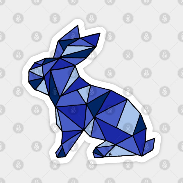 Geometric Rabbit Magnet by HLeslie Design