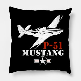 P51 Mustang Aircraft Fighter Pillow