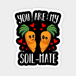 Carrots - You Are My Soil-Mate - Cute Vegetable Carrots Magnet