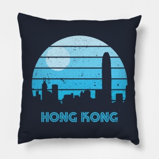 Retro Sunset Hong Kong Pillow