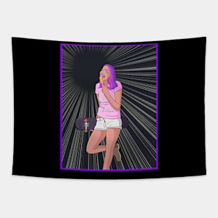 Summer Goth Skater Girl Tapestry