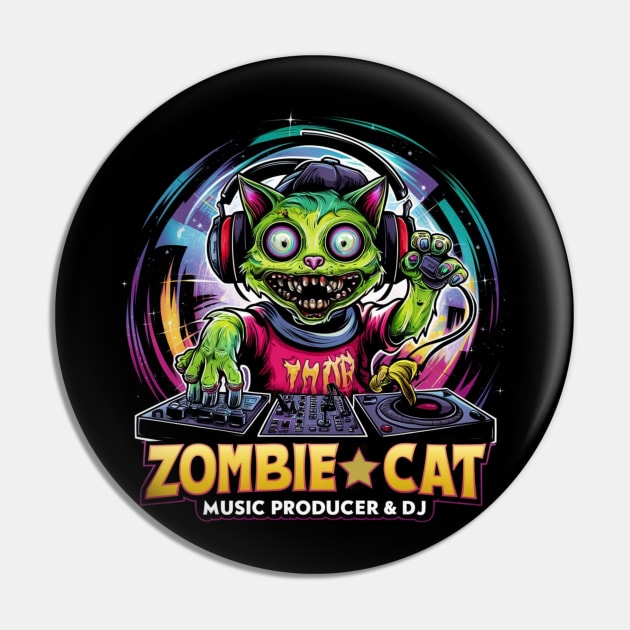 Zombie cat play DJ. Cat lovers. Dj lovers for Pin by TRACHLUIM