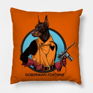 Doberman Fortune 1 Pillow