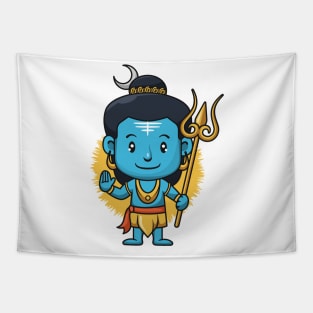 shiva god india cartoon Tapestry