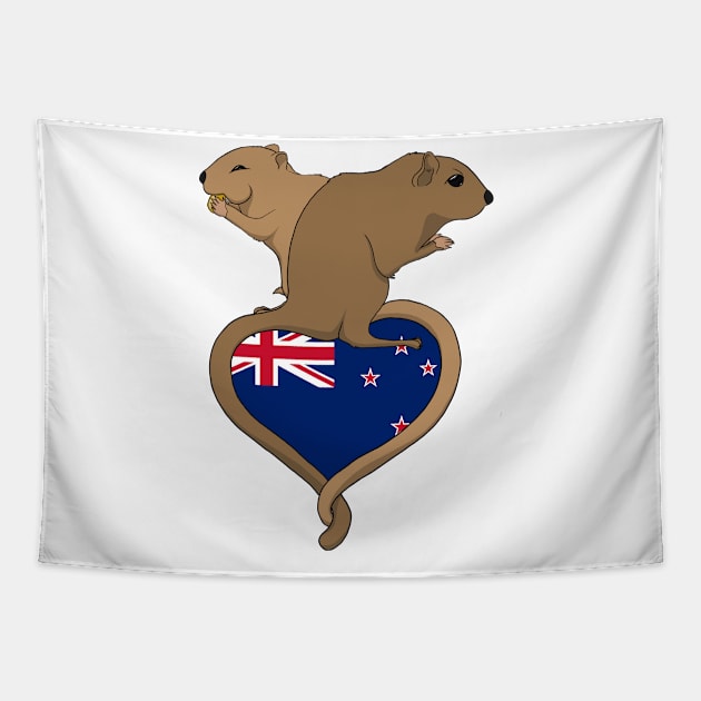 Gerbil New Zealand (light) Tapestry by RampArt