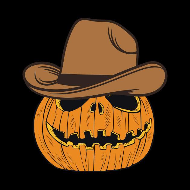 Halloween Cowboy Jack O Lantern by epiclovedesigns