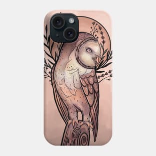 Coral Boho Owl Phone Case