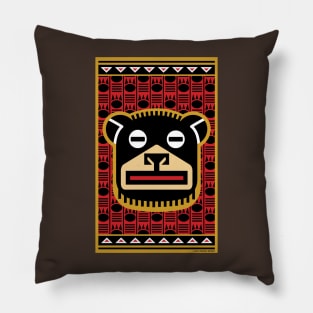 Big Black Bear Emblem Pillow