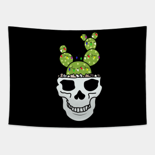 Christmas Tree Succulent Cactus Skull Head Tapestry