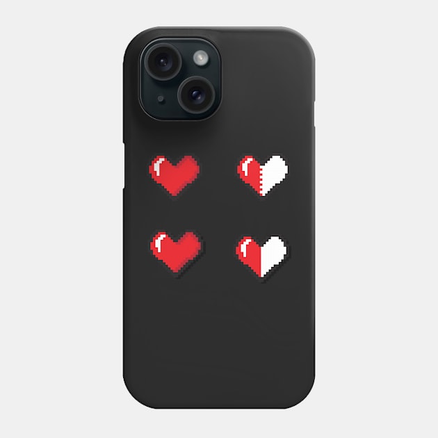 Pixel Heart Sticker - retro 8 bit classic game style Phone Case by mrsupicku