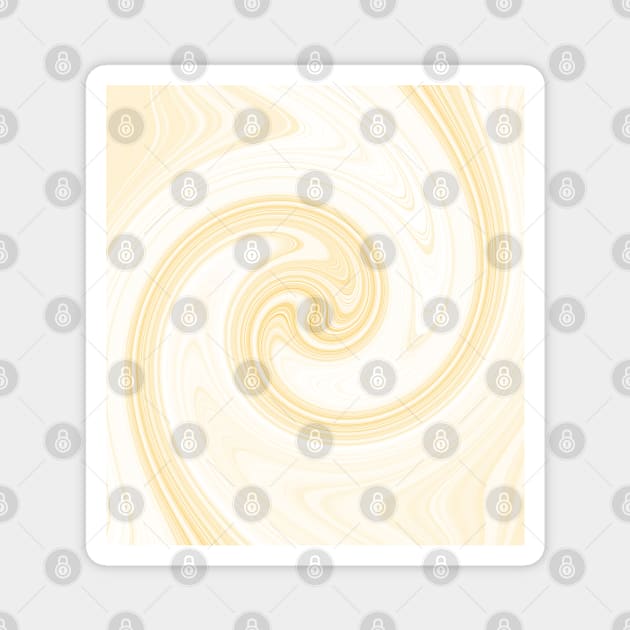 Molten swirls zen, yin and yang serendipity in Aspen-gold Magnet by hereswendy