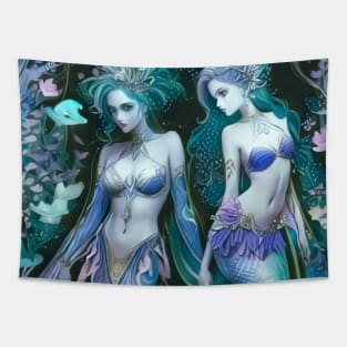 Mermaid Twins Tapestry