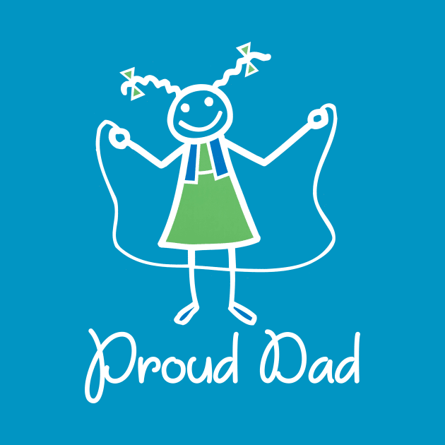 Proud Dad Rope Skipping Stick Girl Daughter School Gift by peter2art