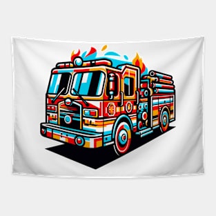 Fire Truck Tapestry