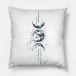 Hand Drawn Mystical Moon Pillow