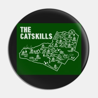 The Catskills Map Art Pin