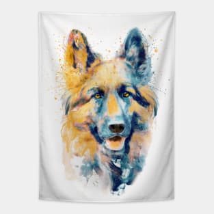 German Shepherd Dog Portrait Tapestry