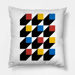 3D Squares (Bauhaus Inspired) Pillow