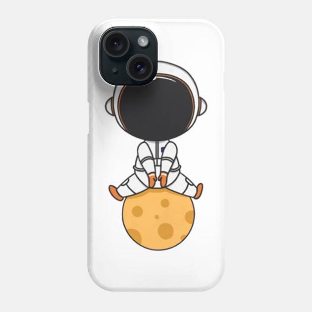 Astronaut Sitting Down The Ball Phone Case by SammyLukas