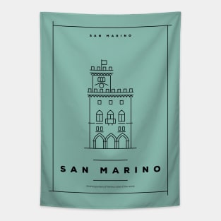 San Marino Minimal Poster Tapestry