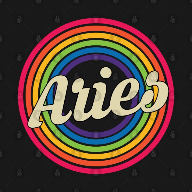 Aries - Retro Rainbow Style by MaydenArt