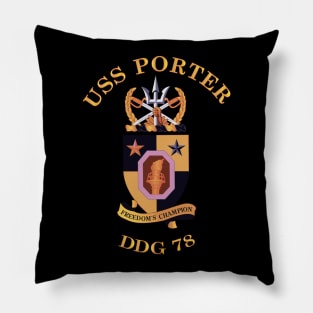 USS Porter wo Backgrd wo Txt Pillow