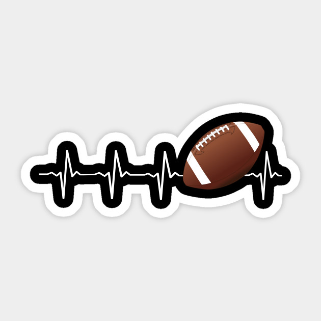 American Football Heartbeat Pulse Football Fans Gift American