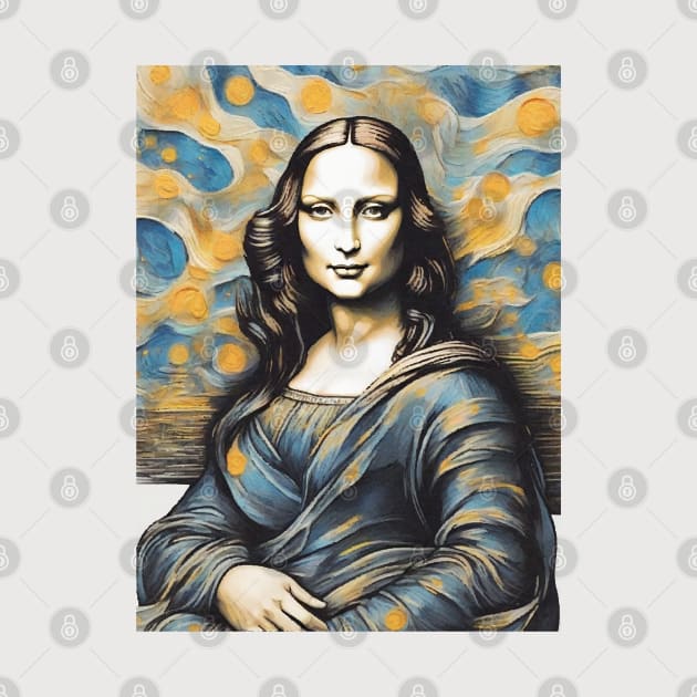 Mona Lisa in the style of Van Gogh by CatCoconut-Art