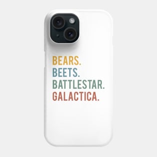 Font bears, beets, battlestar galactica Phone Case