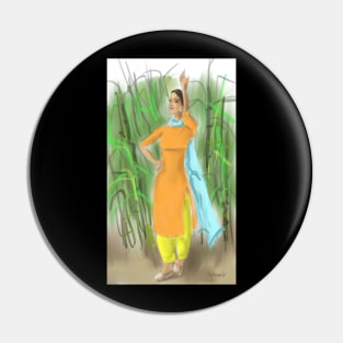 Punjabi Pind Girl Pin