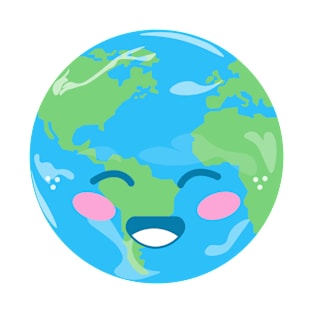 Kawaii Earth - Cute Earth T-Shirt