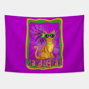 Mardi Gras Cat Tapestry