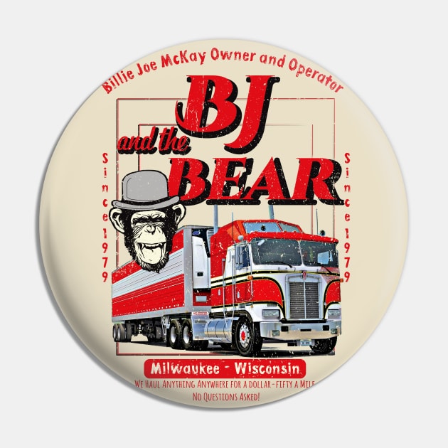 BJ & The Bear Trucking Company Lts Pin by Alema Art