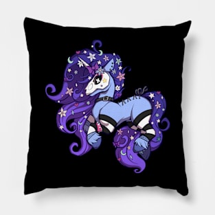 Goth Pony - Blue Pillow